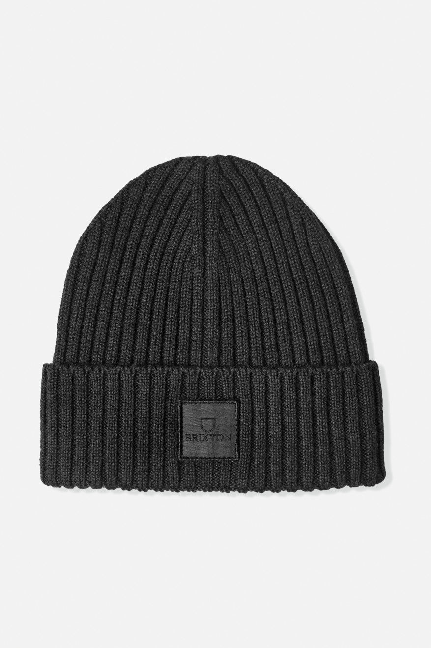 Men's Brixton Alpha Square Merino Wool Beanie Black | 1820947-CZ