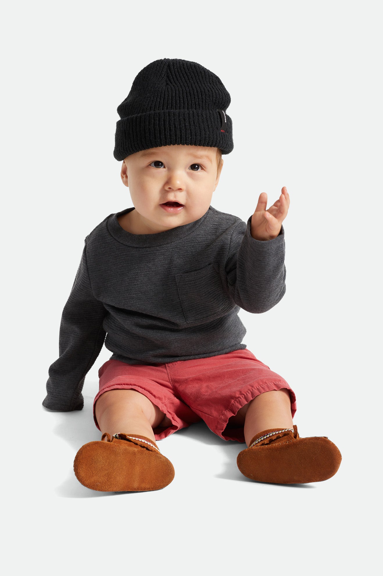 Men's Brixton Baby Heist Beanie Black | 8304752-OT