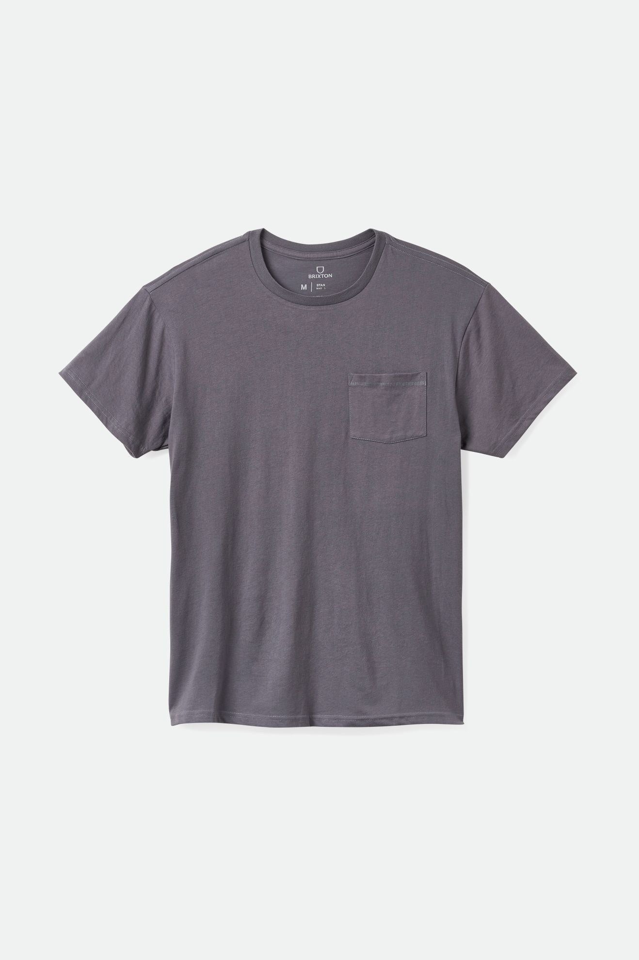 Men's Brixton Basic S/S Pocket Tops Blue | 9658712-XE