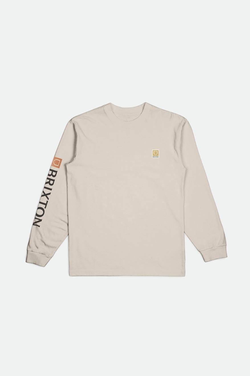 Men's Brixton Beta II L/S Standard Tops Cream | 5986142-JX