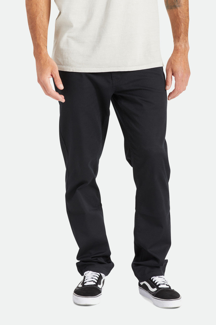 Men's Brixton Choice Chino Regular Pants Black | 5806294-IK