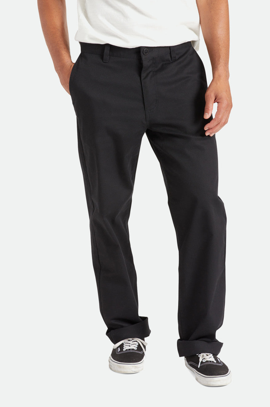 Men's Brixton Choice Chino Relaxed Pants Black | 0741582-UP