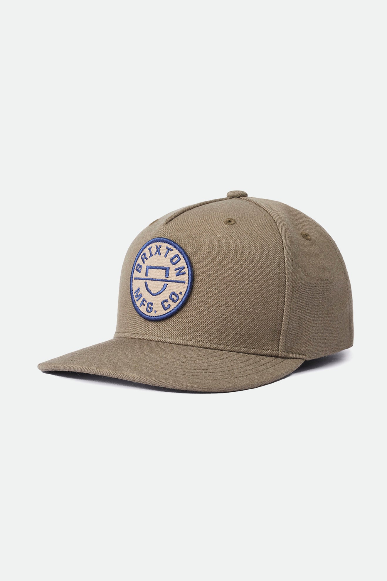 Men's Brixton Crest C MP Caps Olive | 7539061-WZ