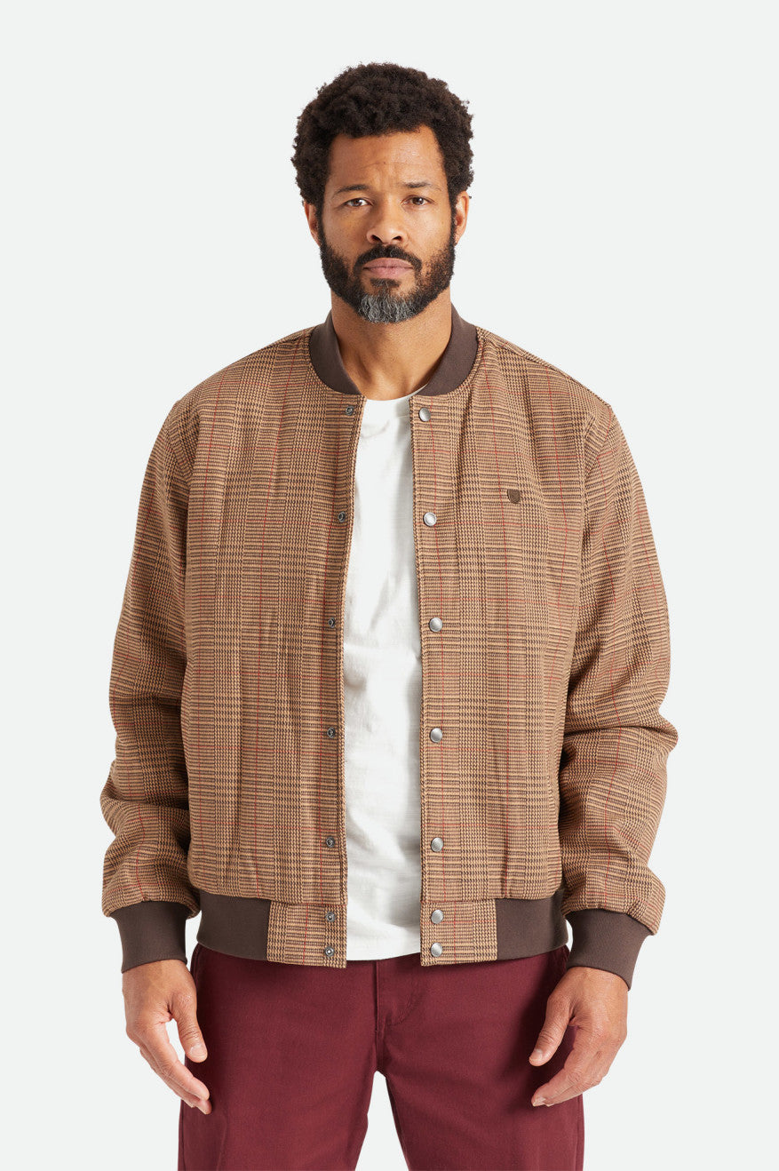 Men's Brixton Dillinger Bomber Jackets Brown | 2865409-CJ