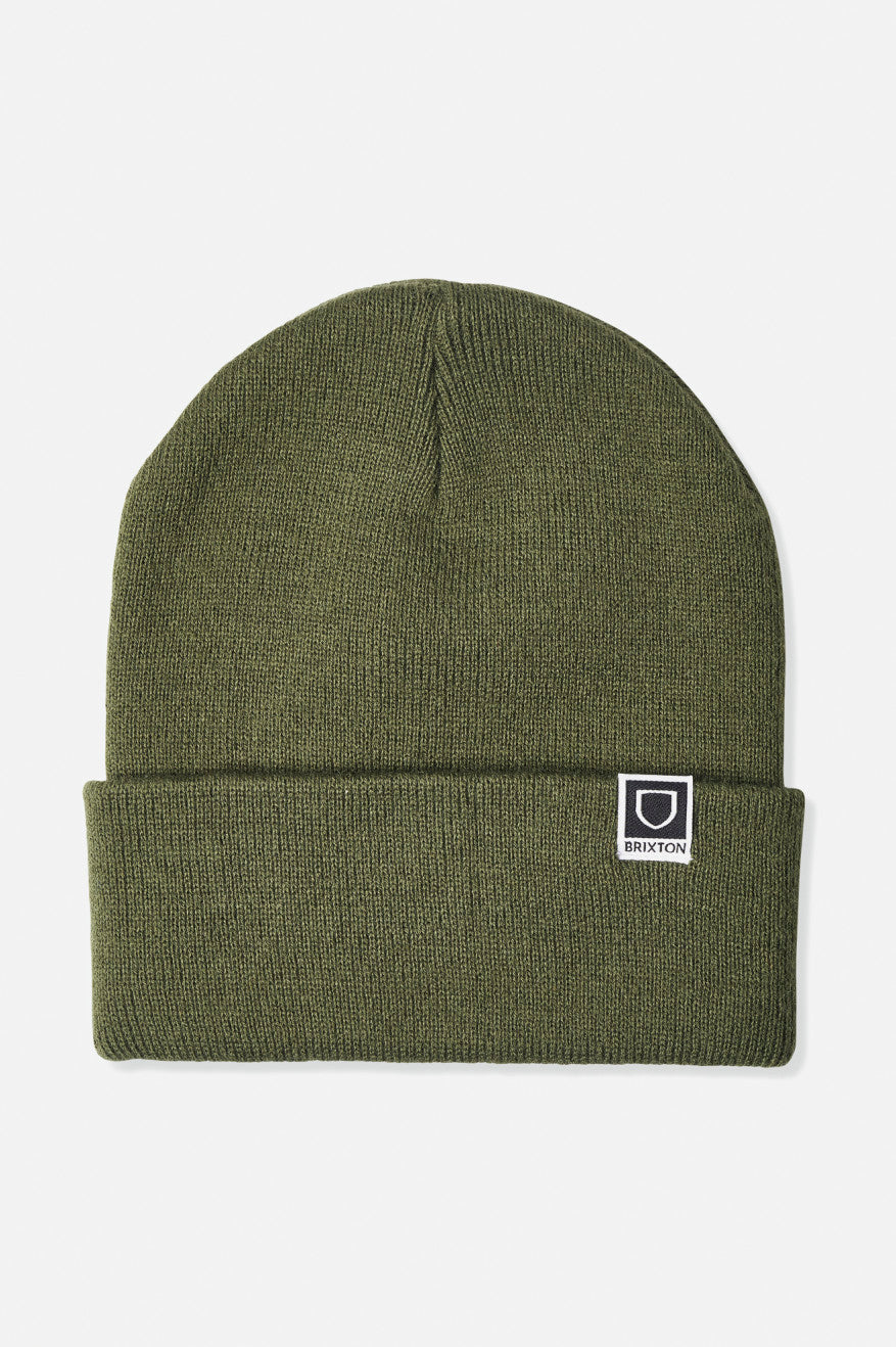 Men's Brixton Harbor Beta Watch Cap Beanie Olive | 6480293-VK