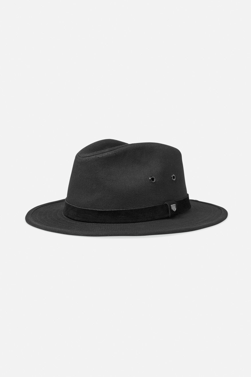 Men's Brixton Messer Utility Adventure Fedoras Black | 2506487-NJ