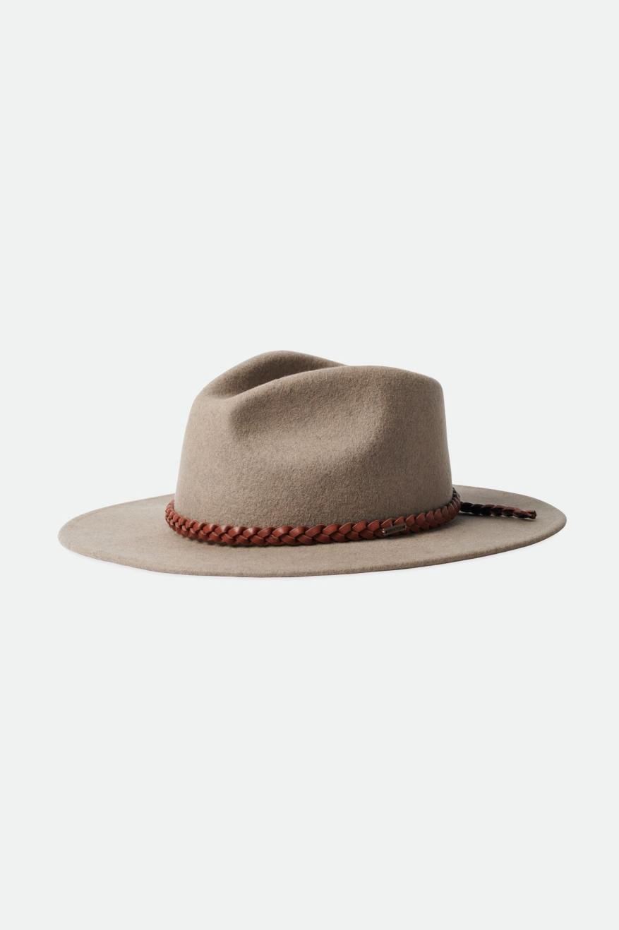 Men's Brixton Messer Western Fedoras Beige | 2806941-IW