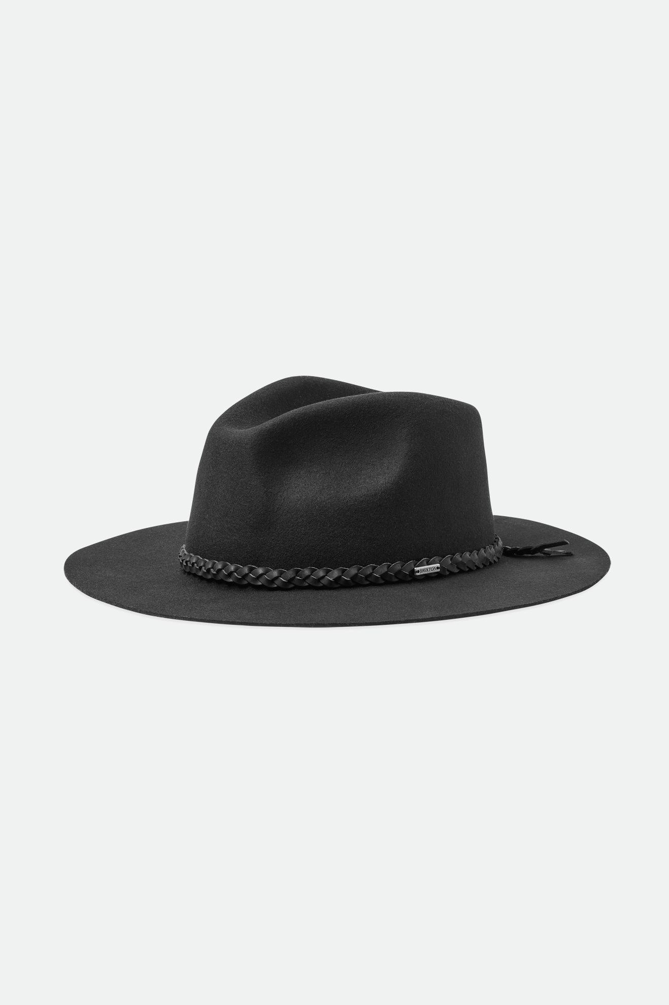 Men's Brixton Messer Western Fedoras Black | 8739150-XI