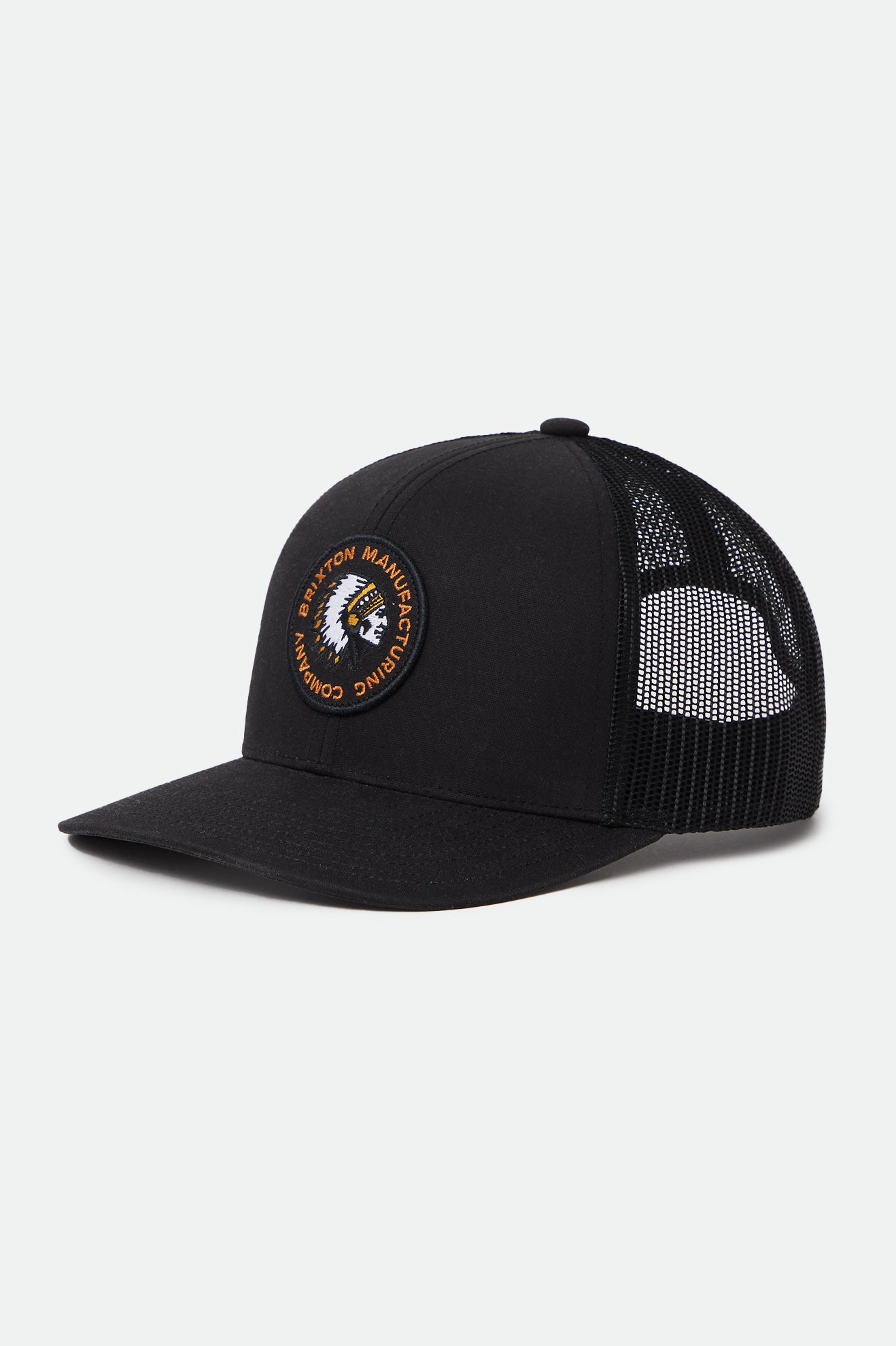 Men's Brixton Rival Stamp NetPlus MP Trucker Hat Caps Black | 8469053-ZP