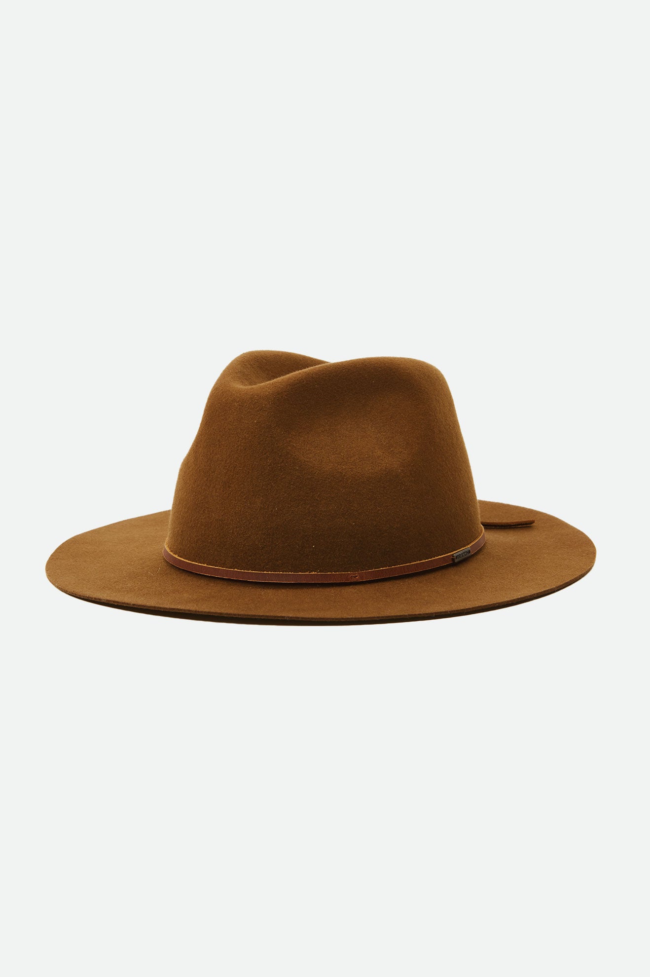 Men's Brixton Wesley Packable Fedoras Coffee | 5632147-IW