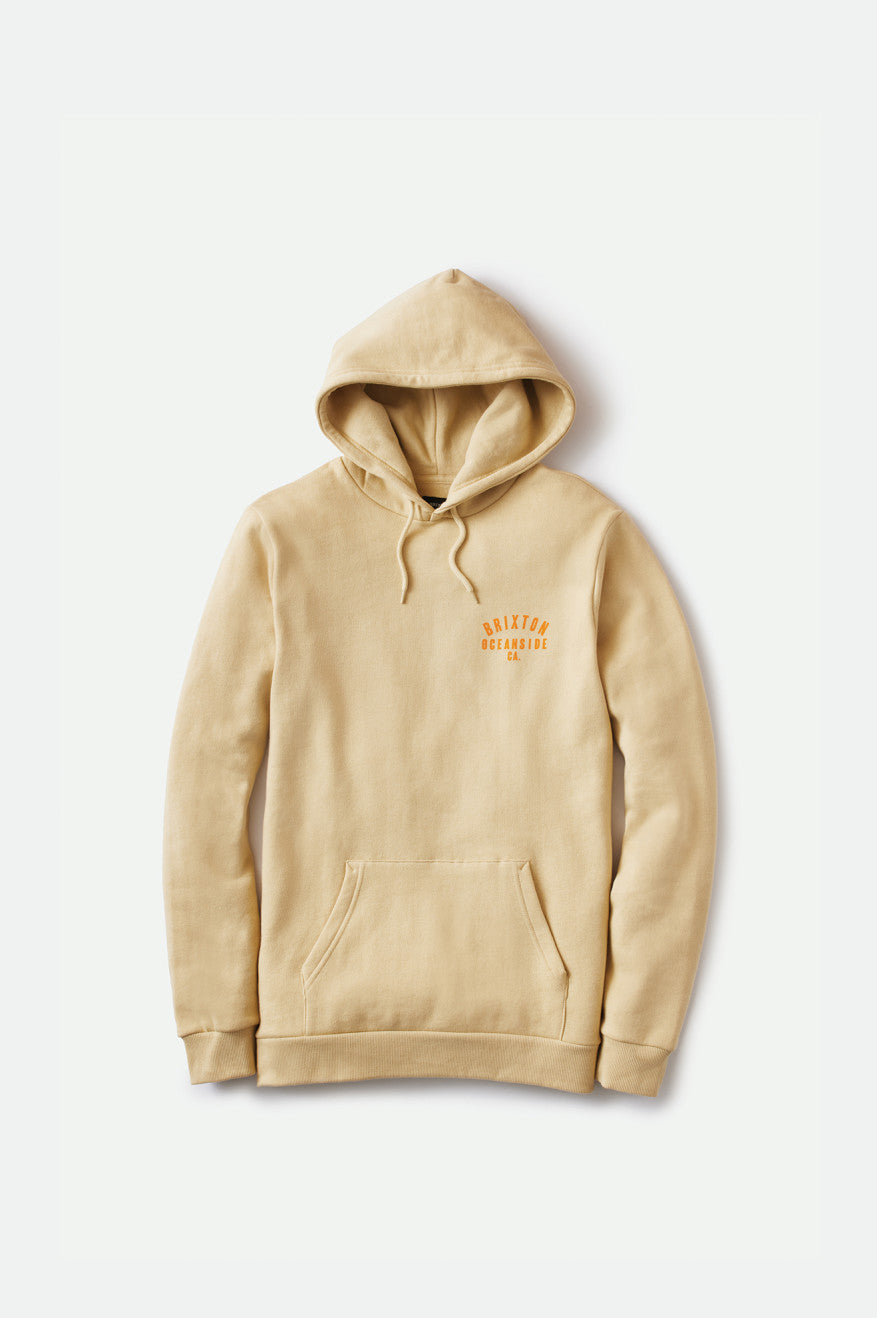 Men's Brixton Woodburn Oceanside Fleece Hoodie Orange | 0479586-BI