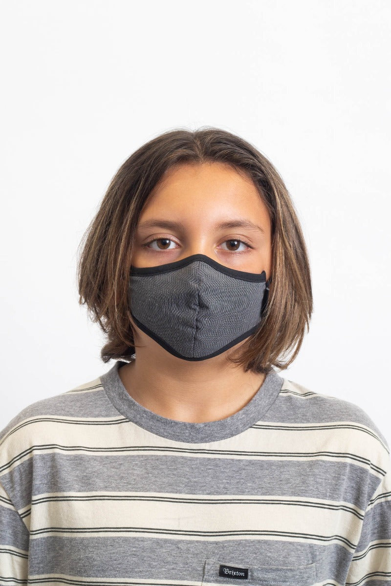 Unisex Brixton Youth Antimicrobial Face Masks Black | 6730542-KB