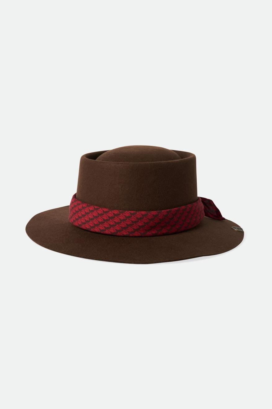 Women's Brixton Fender Jaguar Contour Fedora Fedoras Brown | 6403198-LY