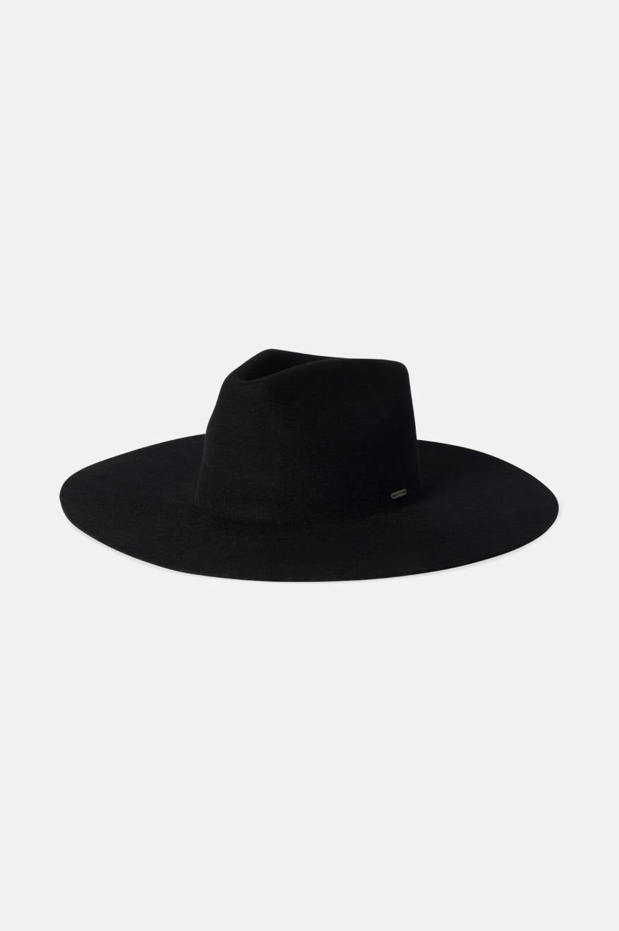 Women's Brixton Primrose Felt Fedora Fedoras Black | 1753649-CD