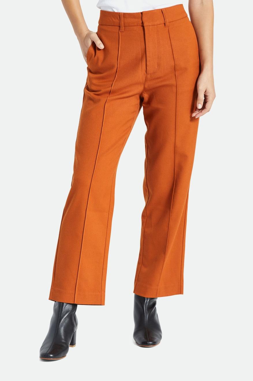 Women's Brixton Retro Trouser Bottoms Orange | 3617452-XJ