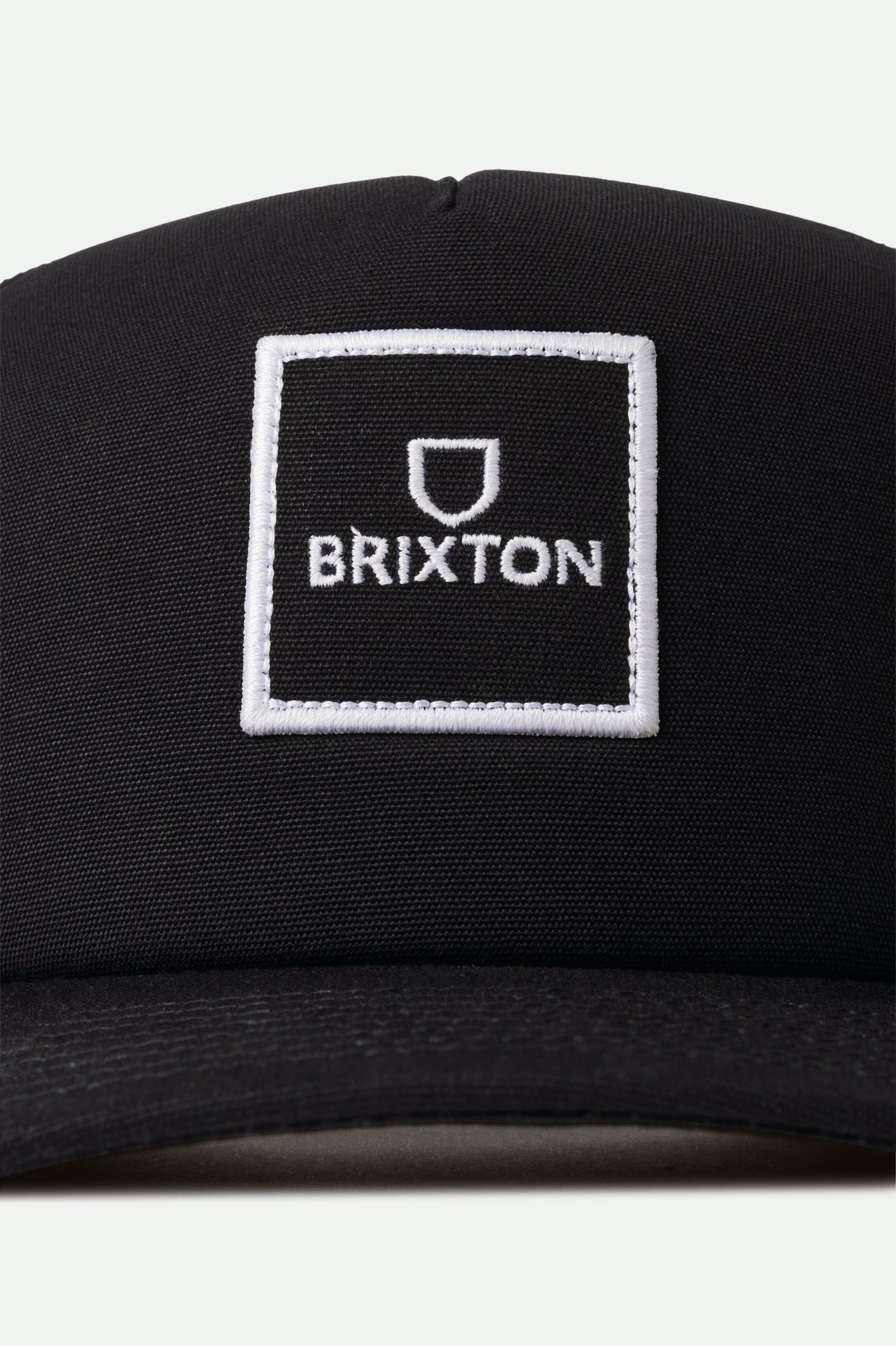 Men's Brixton Alpha Block NetPlus MP Trucker Hat Caps Black | 8140372-OM