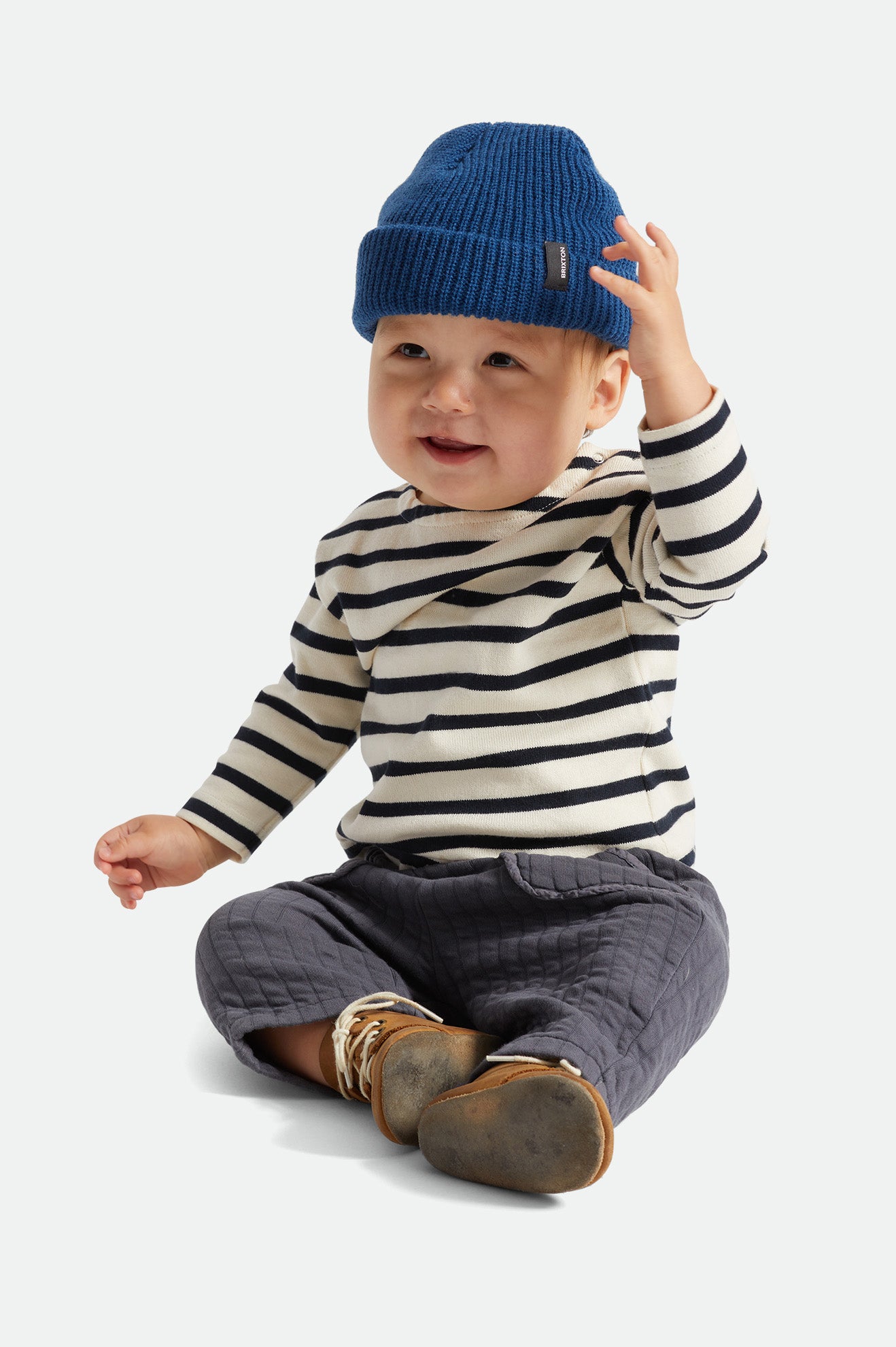 Men's Brixton Baby Heist Beanie Blue | 3186450-VN