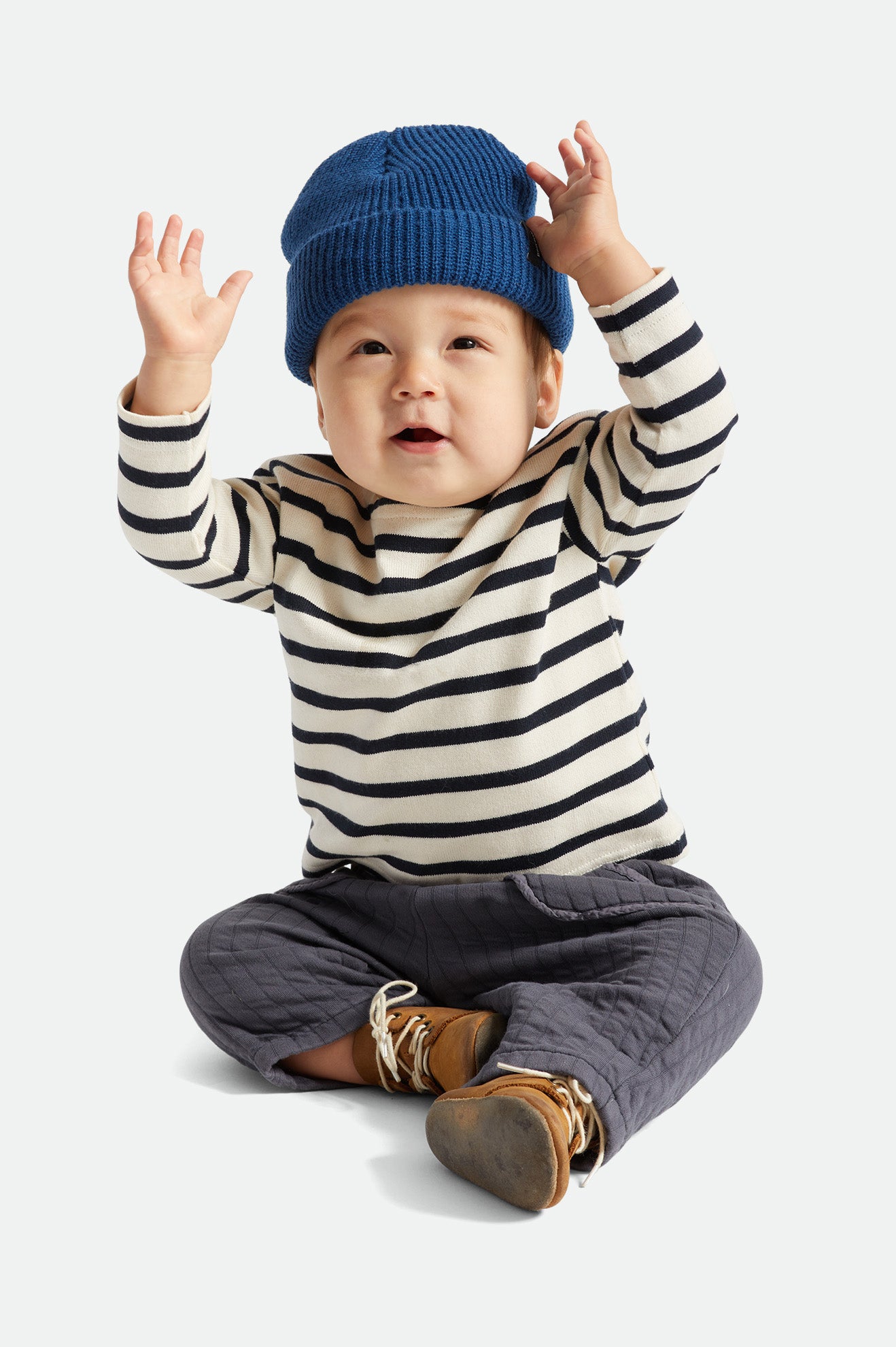 Men's Brixton Baby Heist Beanie Blue | 3186450-VN