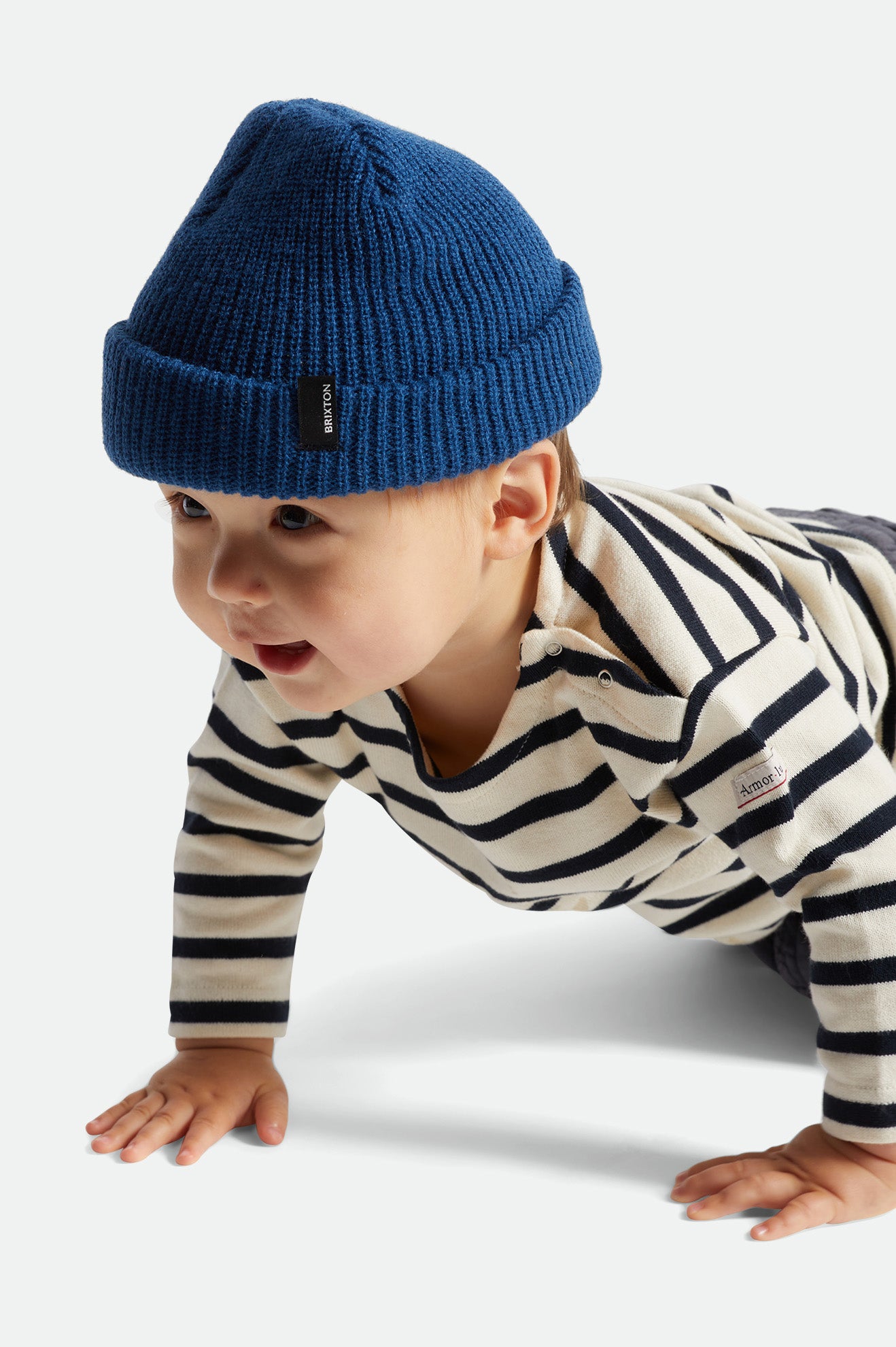 Men's Brixton Baby Heist Beanie Blue | 3186450-VN