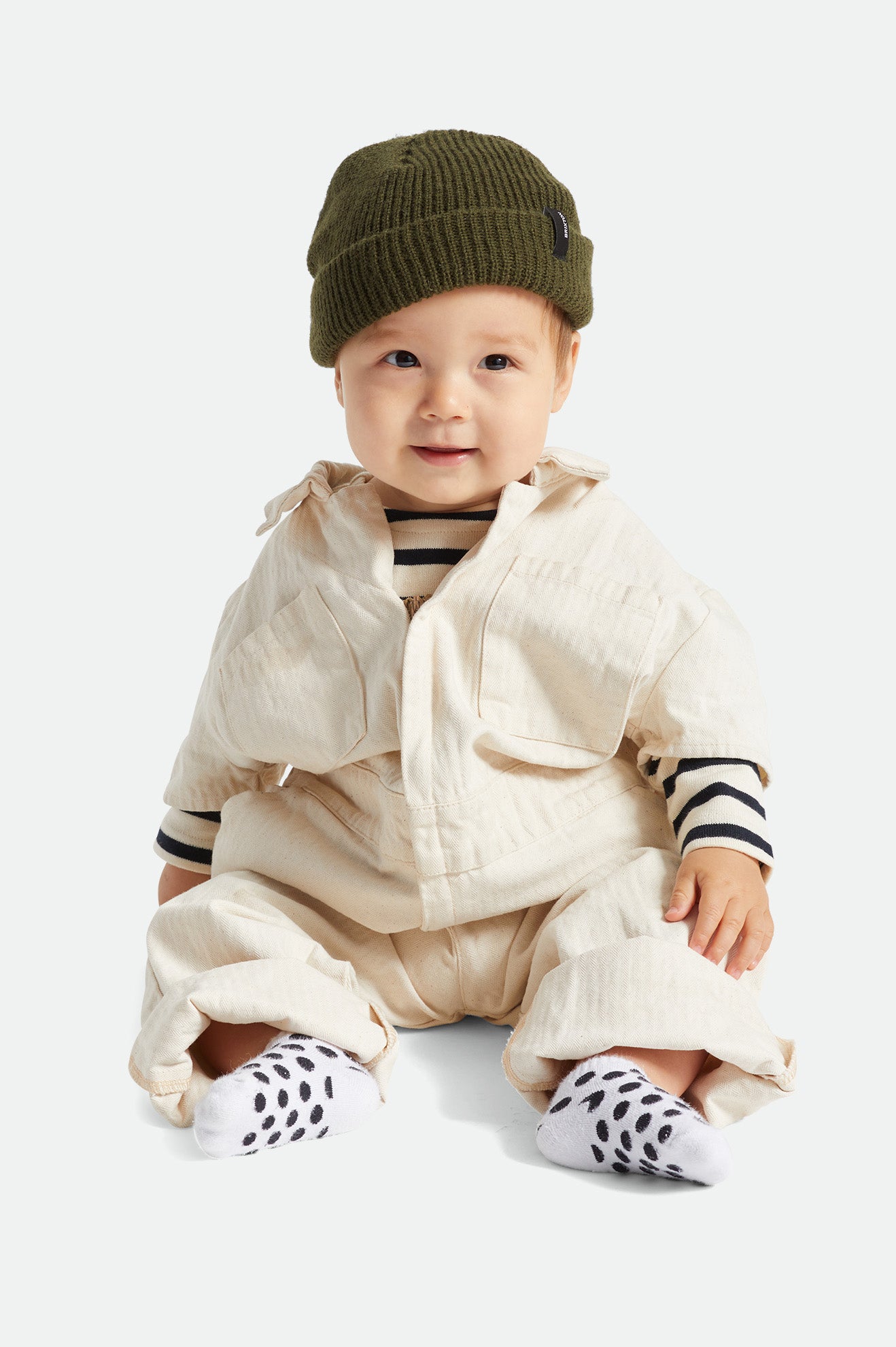 Men's Brixton Baby Heist Beanie Olive | 6541238-JR