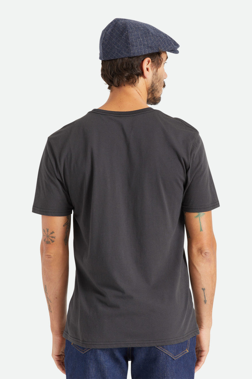 Men's Brixton Basic S/S Pocket Tops Black | 4792085-ND