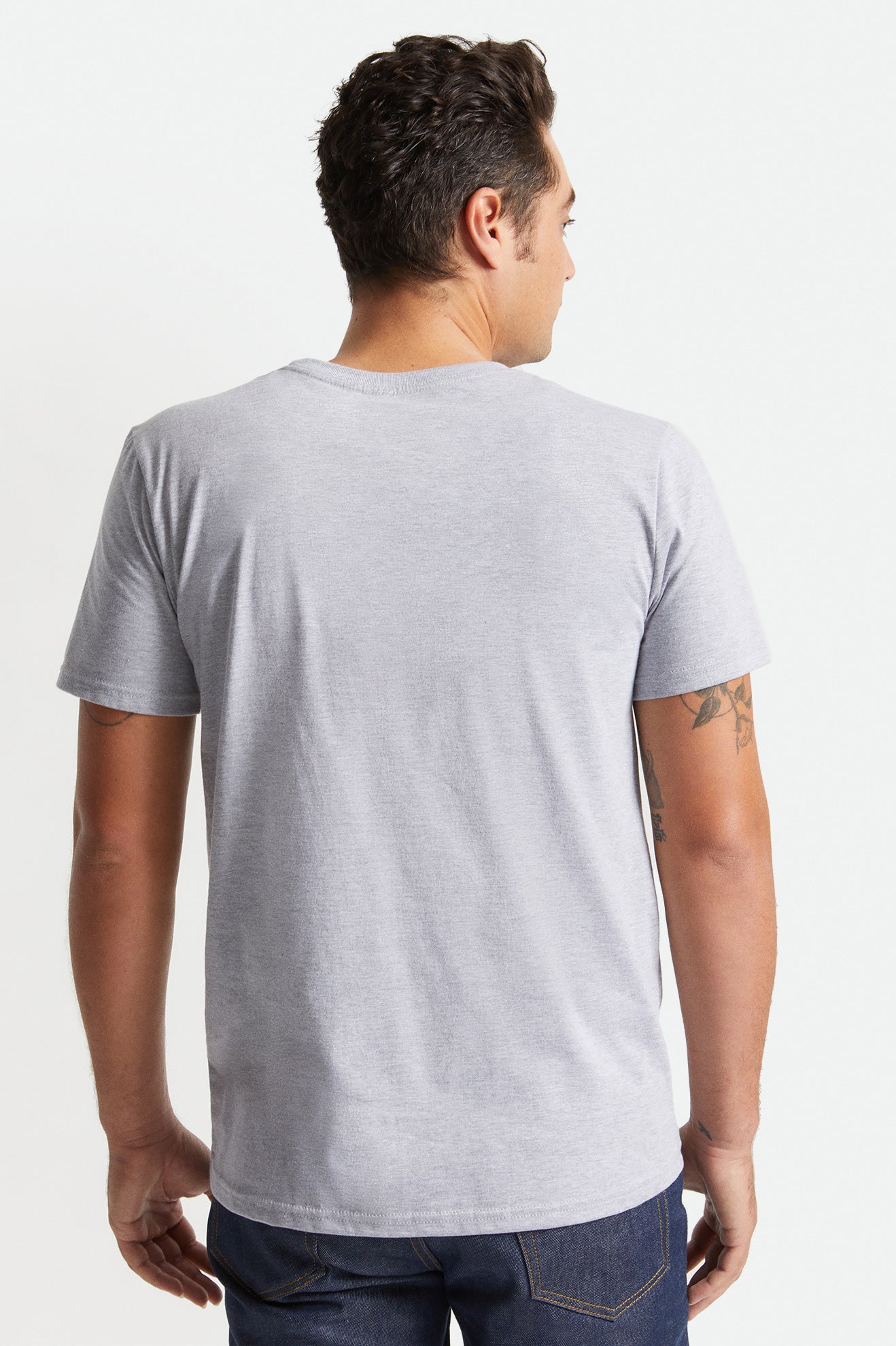 Men's Brixton Basic S/S Pocket Tops Grey | 8951472-IG