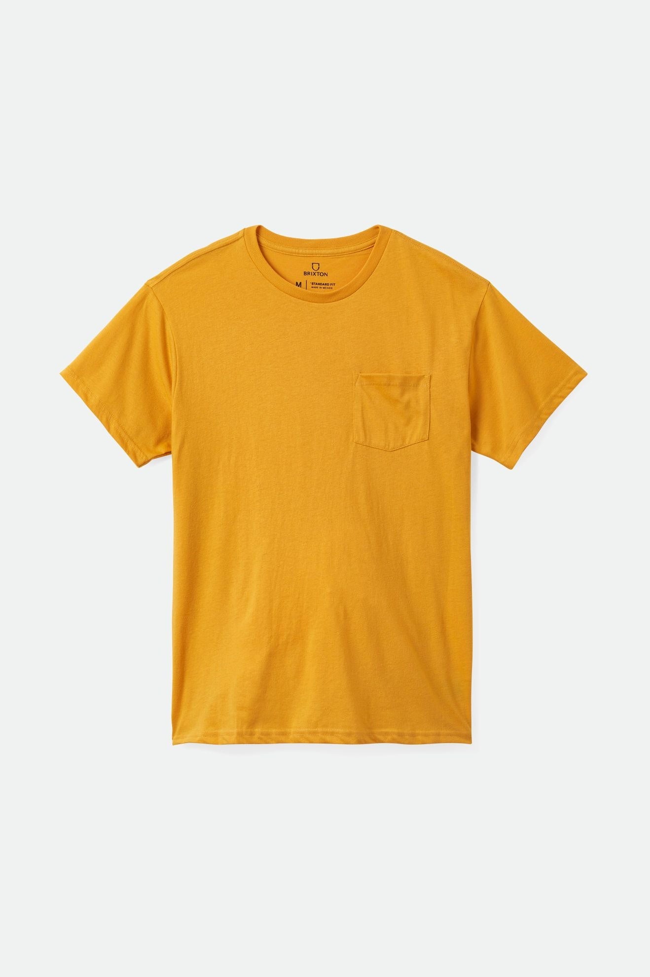 Men\'s Brixton Basic S/S Pocket Tops Yellow | 5413982-OD