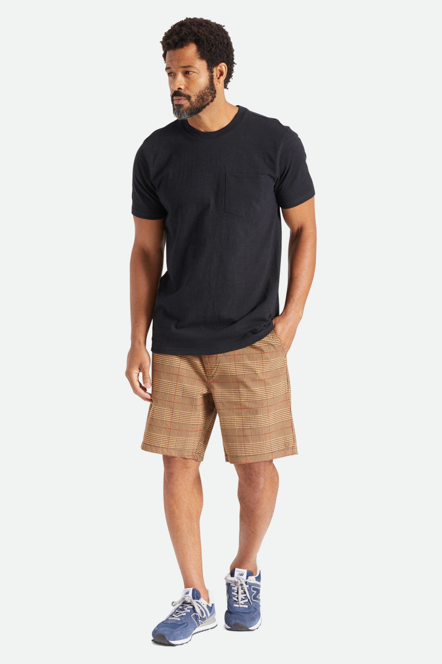 Men's Brixton Basic Slub S/S Pocket Knitwear Black | 9346781-ID