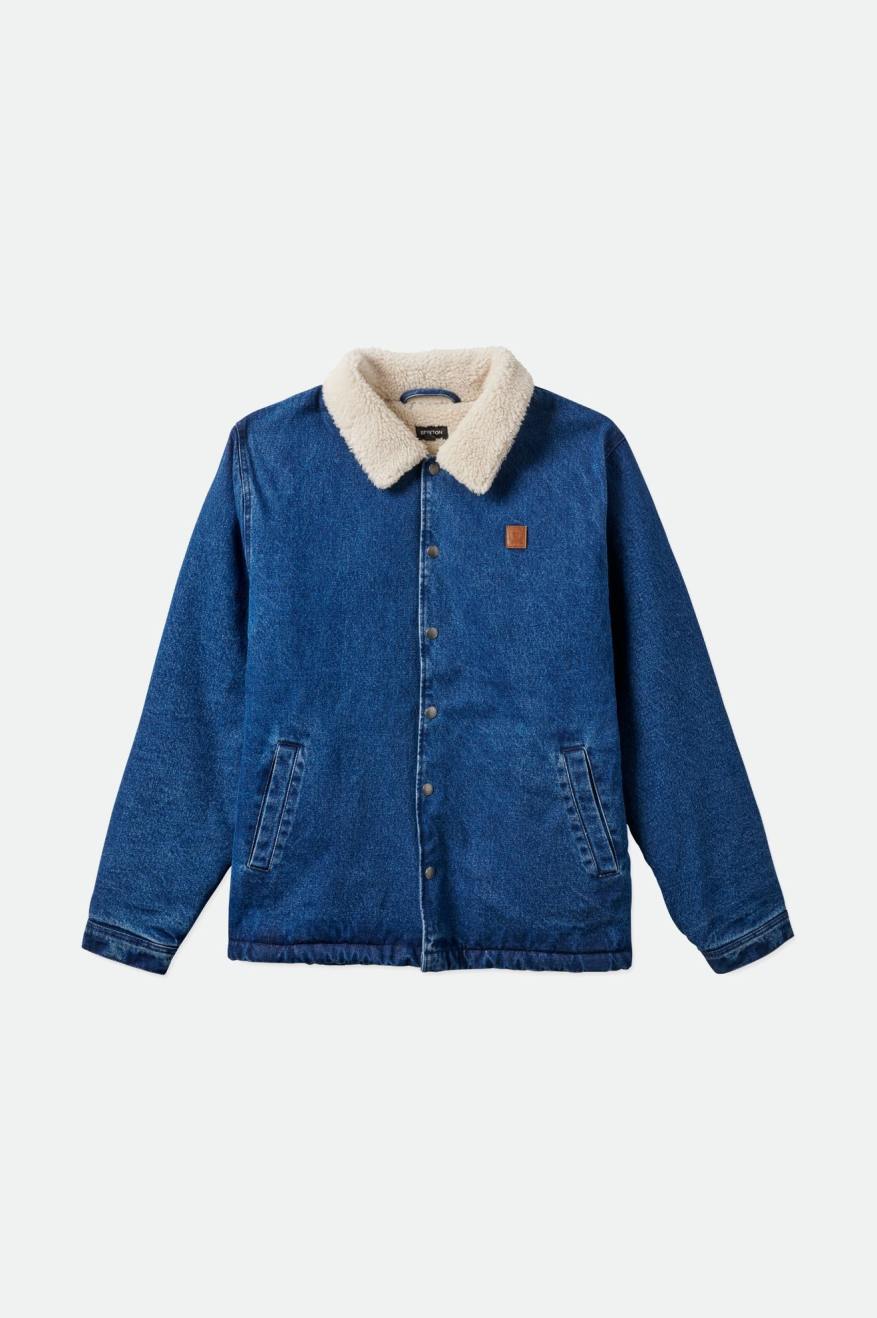 Men's Brixton Beta Sherpa Lined Coaches Jackets Indigo | 3260917-OB