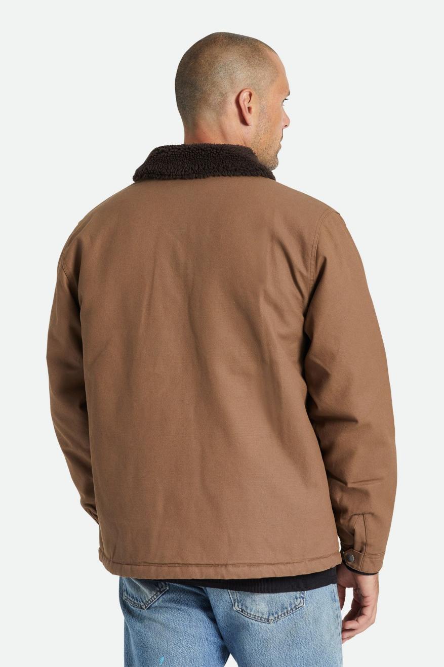 Men's Brixton Beta Sherpa Lined Coaches Jackets Brown | 3295874-AO