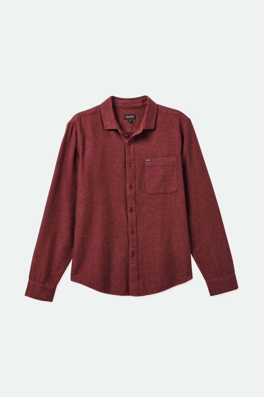 Men's Brixton Bixby Reserve L/S Flannels Red | 5987346-HA