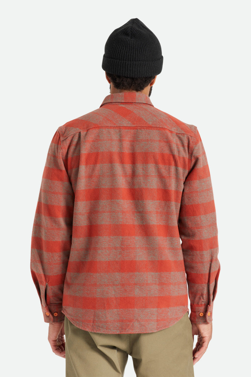 Men's Brixton Bowery Heavy Weight L/S Flannels Red | 3280514-UK