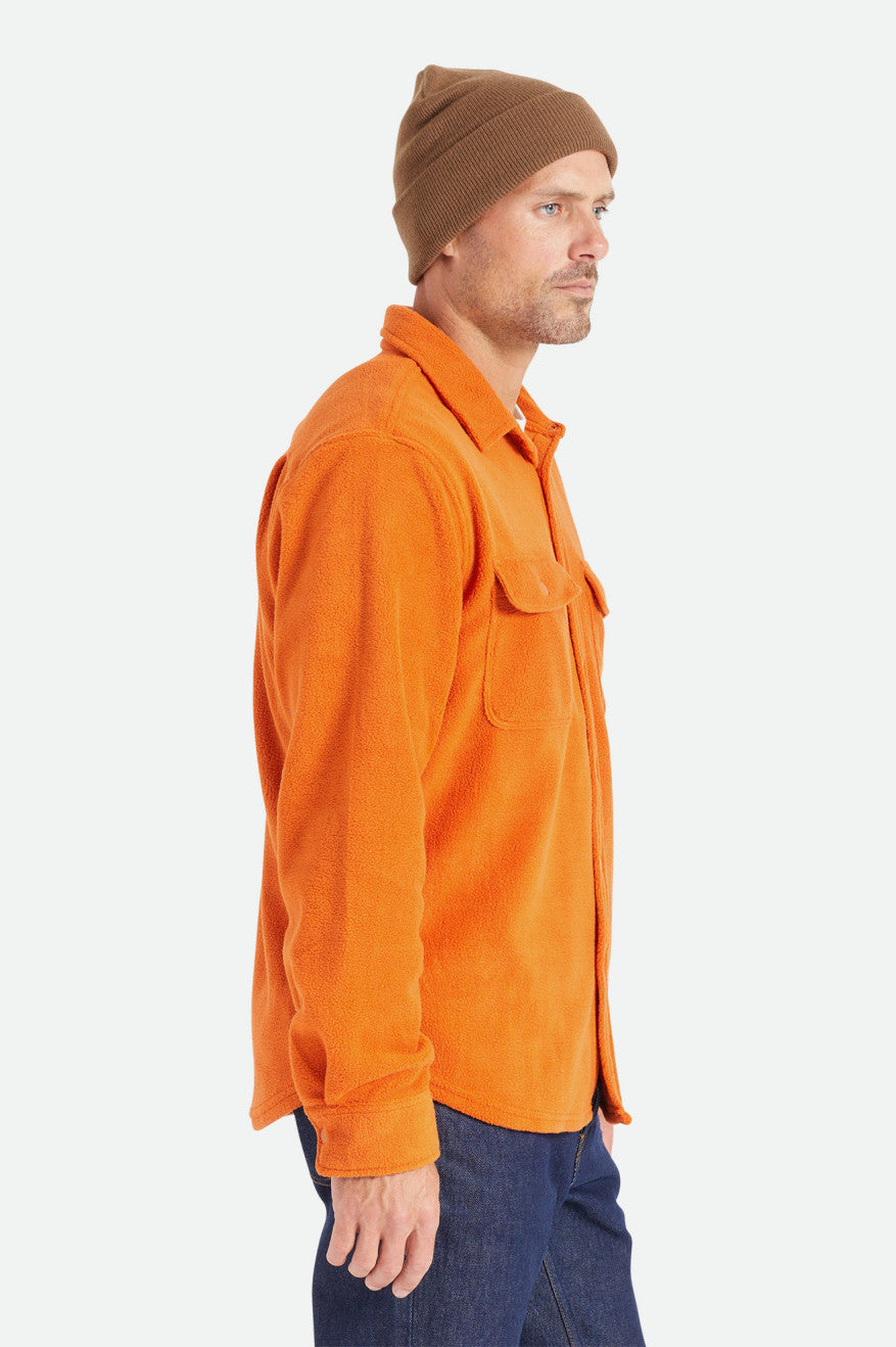 Men's Brixton Bowery L/S Arctic Stretch Fleece Wovens Orange | 1036759-JT