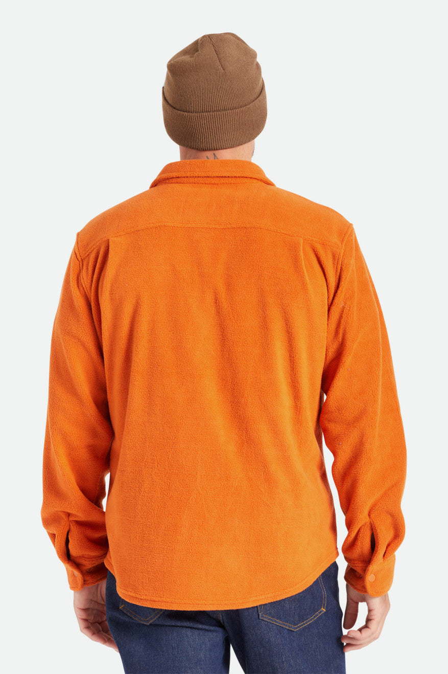 Men's Brixton Bowery L/S Arctic Stretch Fleece Wovens Orange | 1036759-JT