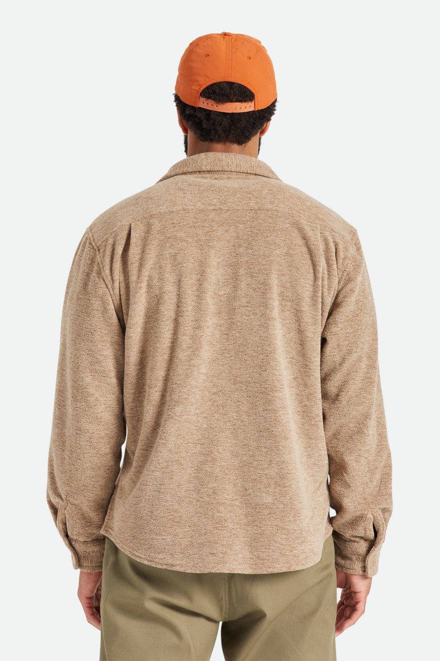 Men's Brixton Bowery L/S Arctic Stretch Fleece Flannels Beige | 8429073-UR