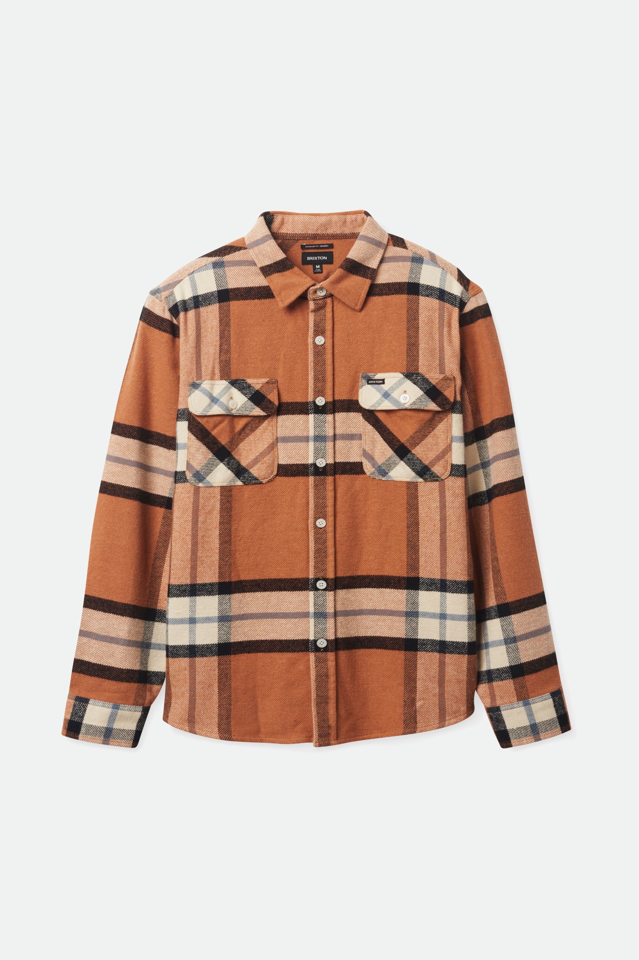 Men's Brixton Bowery L/S Flannels Beige | 3108976-XL