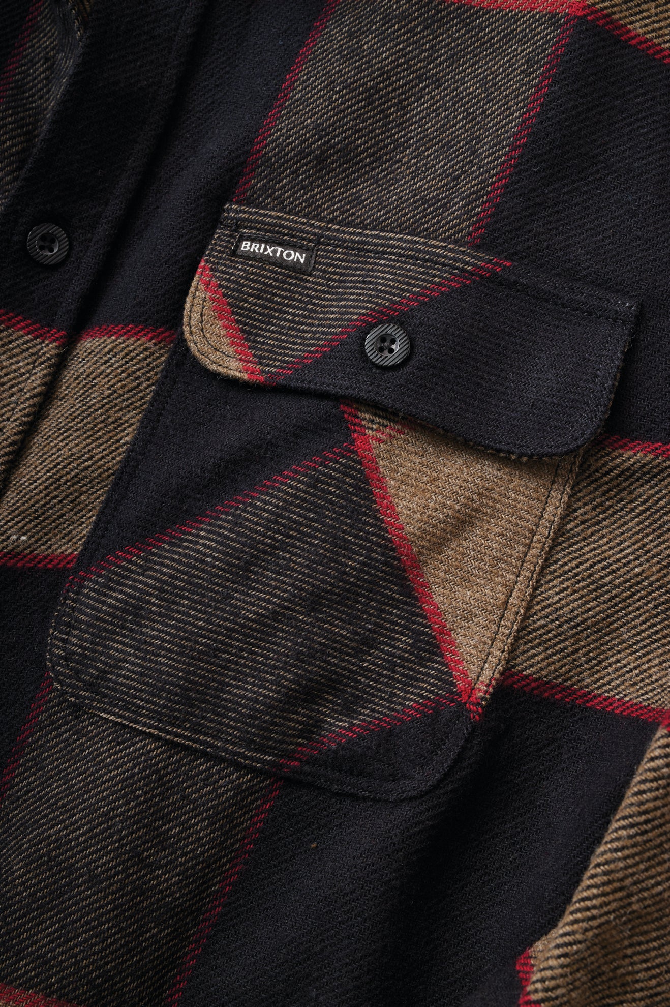 Men's Brixton Bowery L/S Flannels Grey | 6239015-RD