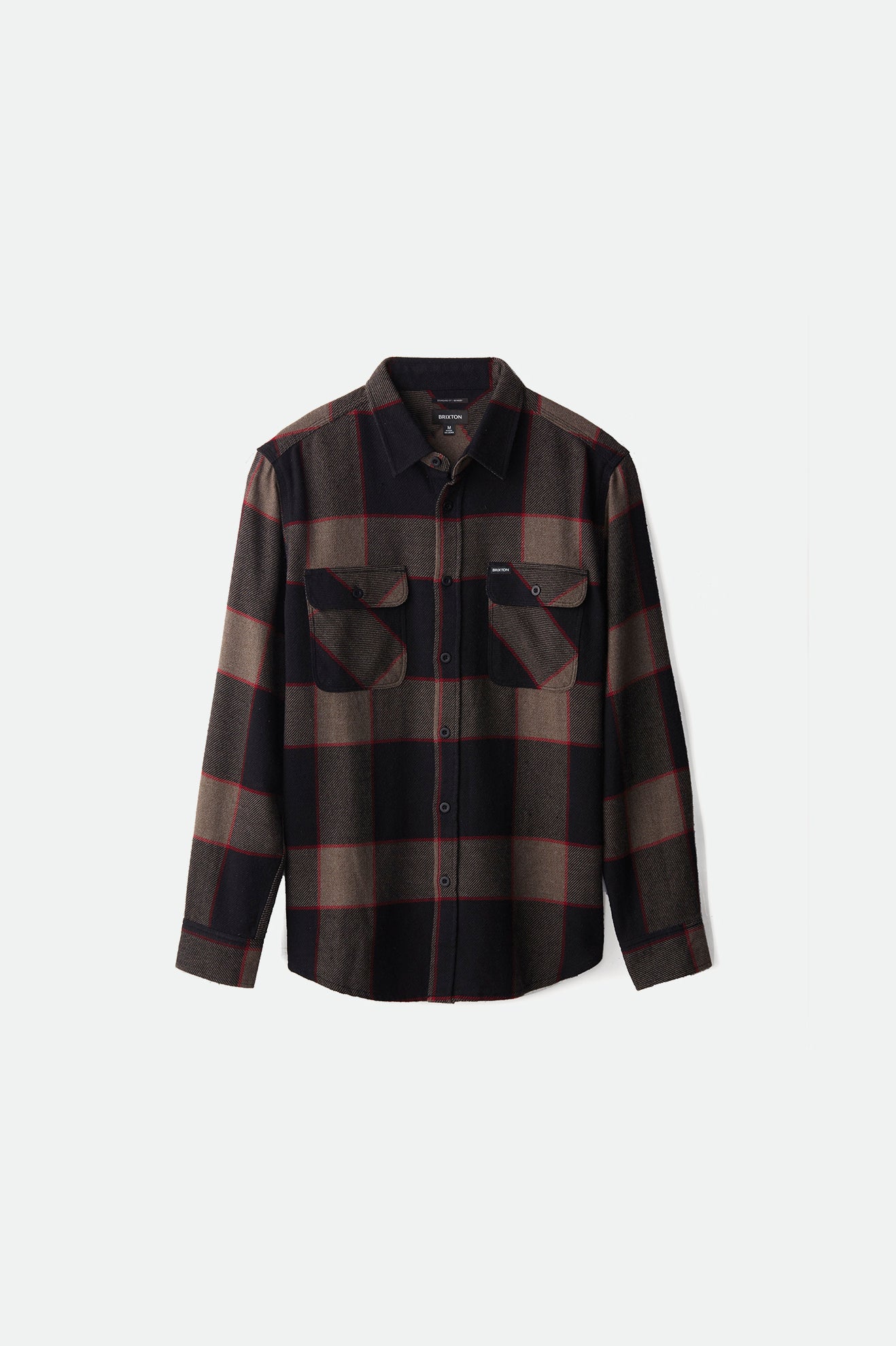 Men's Brixton Bowery L/S Flannels Grey | 6239015-RD