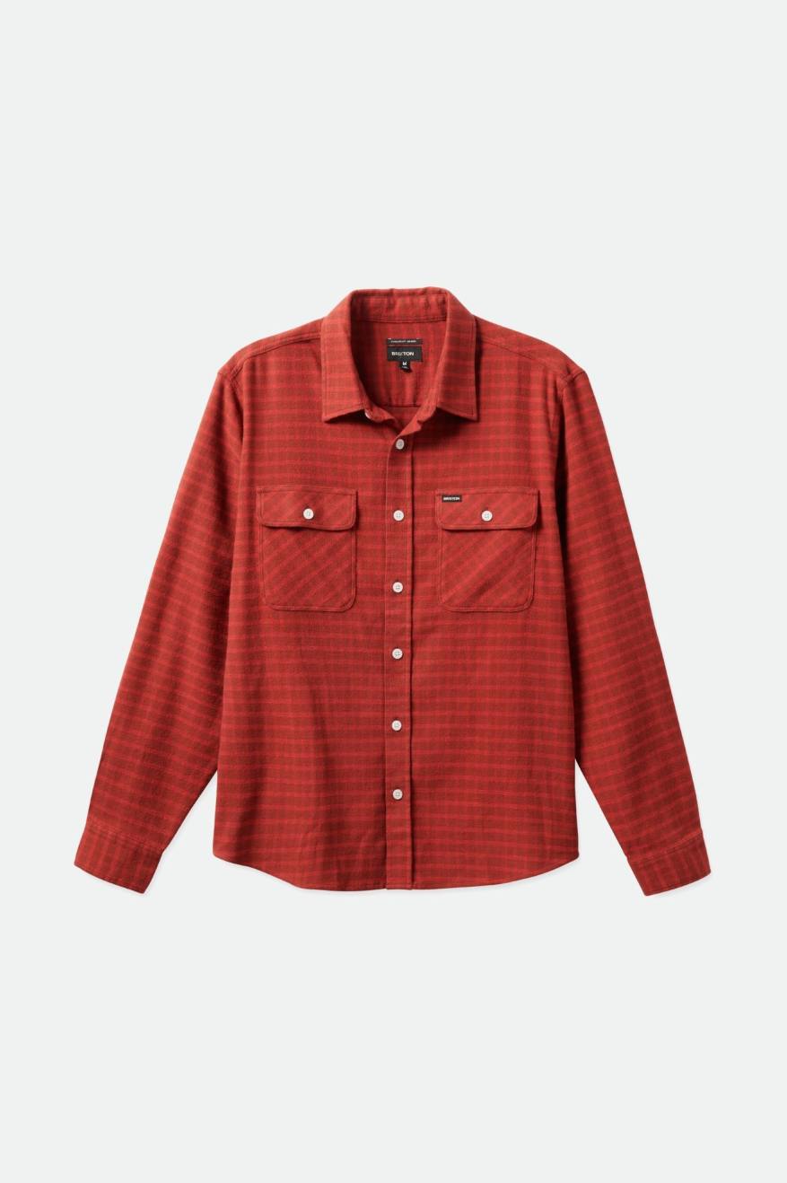 Men's Brixton Bowery Stretch L/S Utility Wovens Red | 1587392-WI