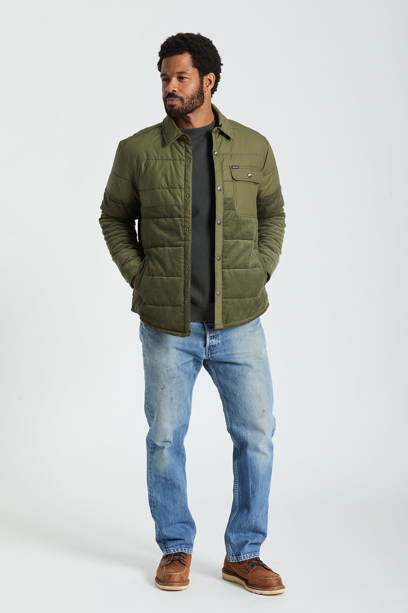 Men's Brixton Cass Jackets Olive | 7154826-LI