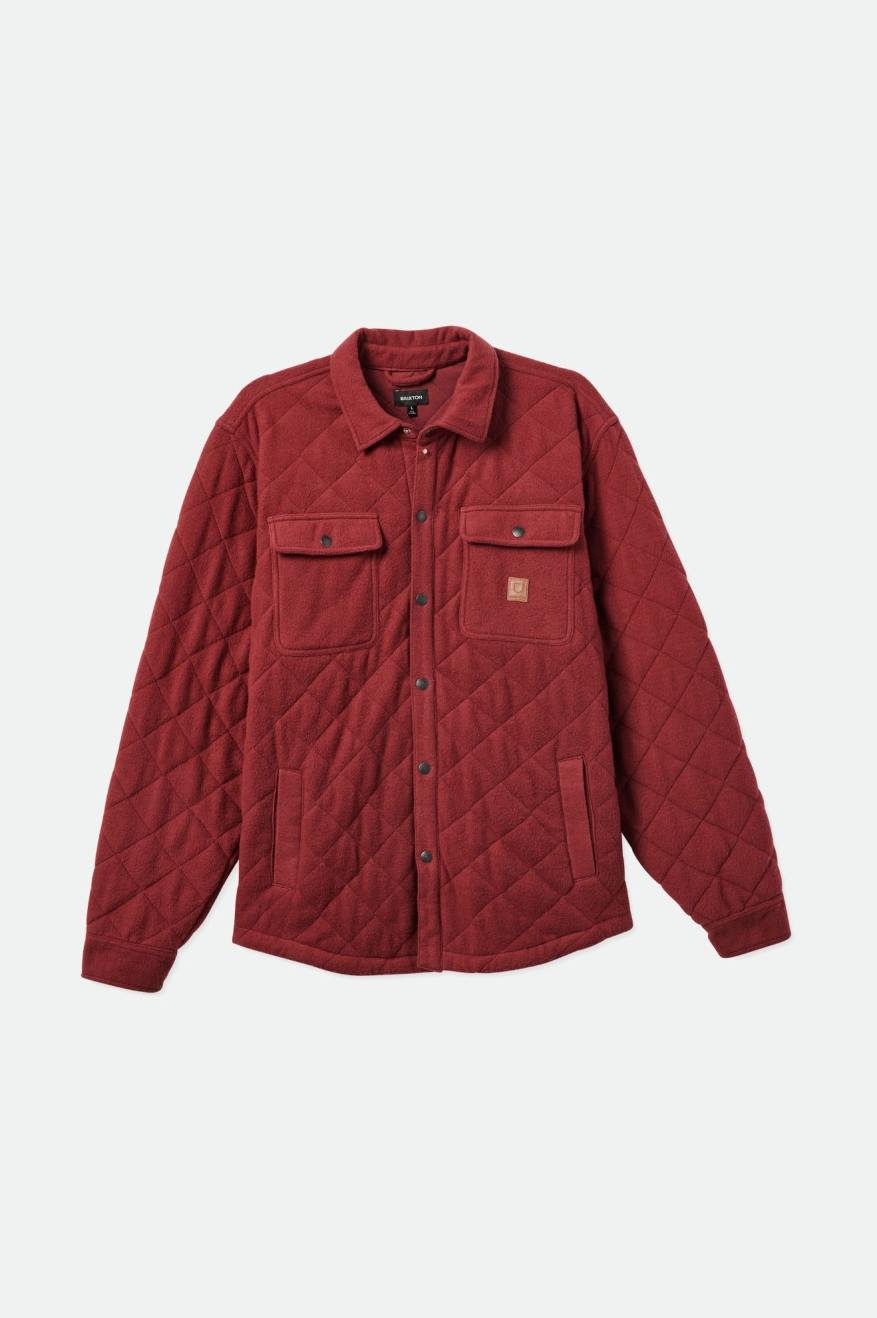 Men's Brixton Cass Quilted Fleece Jackets Red | 3789456-TC