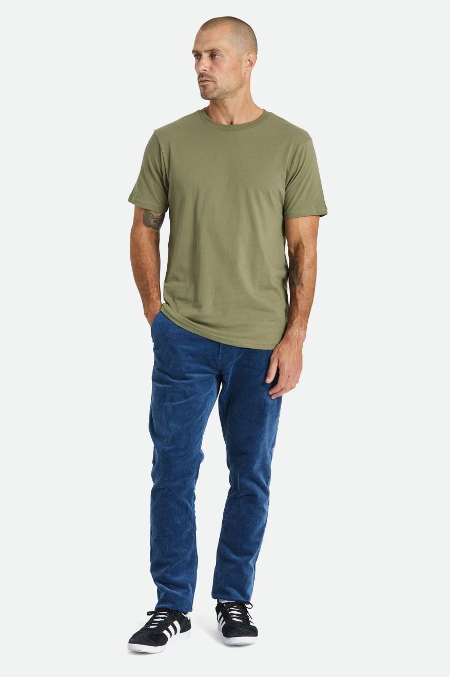 Men's Brixton Choice Chino Regular Pants Blue | 2974536-IZ