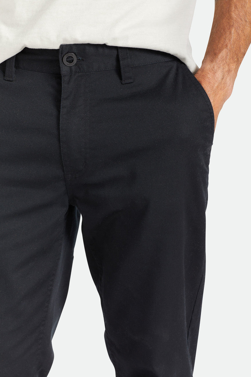 Men's Brixton Choice Chino Regular Pants Black | 5806294-IK