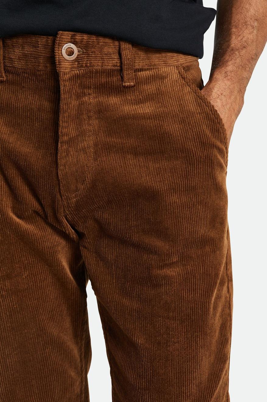 Men's Brixton Choice Chino Regular Pants Brown | 7581309-QT