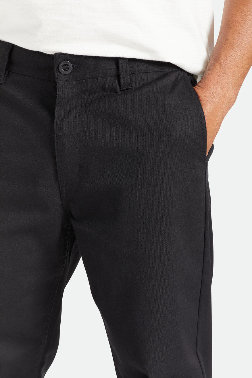 Men's Brixton Choice Chino Relaxed Pants Black | 0741582-UP