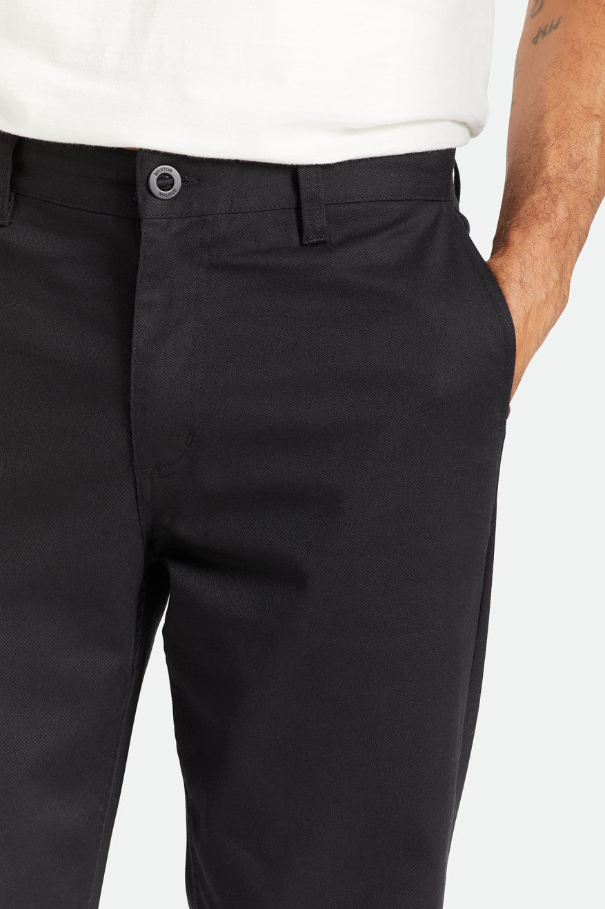 Men's Brixton Choice Chino Relaxed Pants Black | 0741582-UP