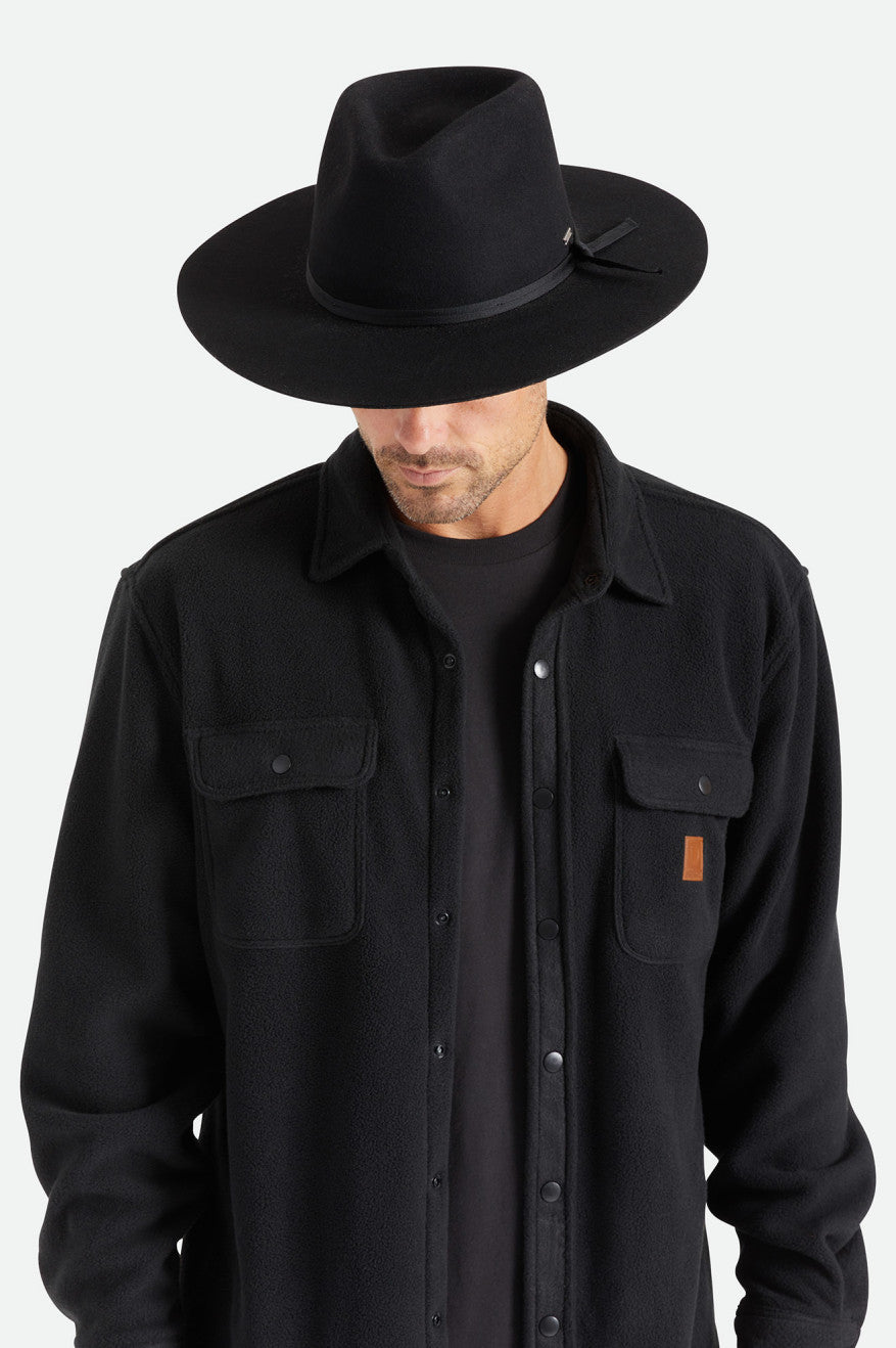 Men's Brixton Cohen Cowboy Hats Black | 3015498-BW