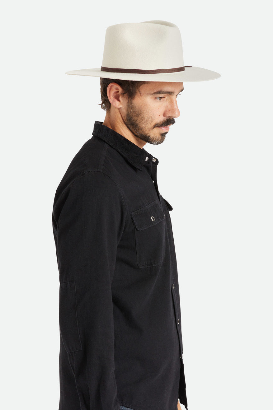 Men's Brixton Cohen Cowboy Hats White | 5126470-BY