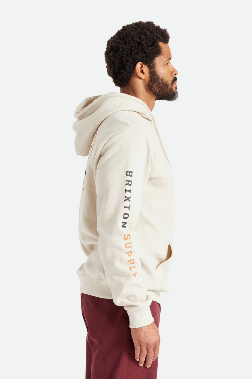 Men's Brixton Crest Hoodie Beige / Orange / Black | 1904856-OX