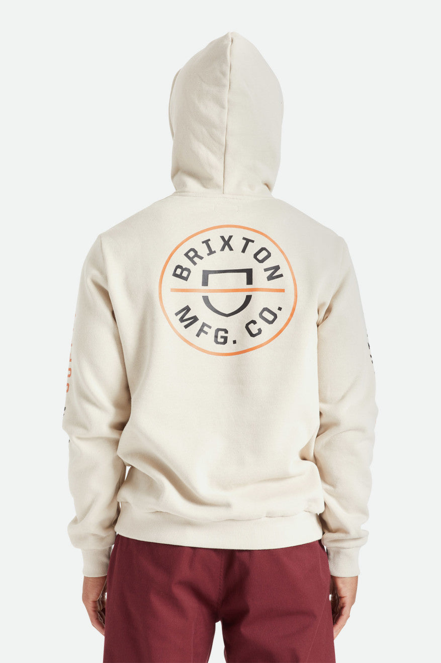 Men's Brixton Crest Hoodie Beige / Orange / Black | 1904856-OX